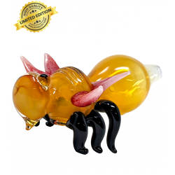 Gold Fumed Wasp Bee Animal Hand Pipe - [NAP09]